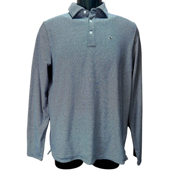 Vineyard Vines Edgartown Boys Long Sleeve Striped Polo XL - Picture 1 of 5